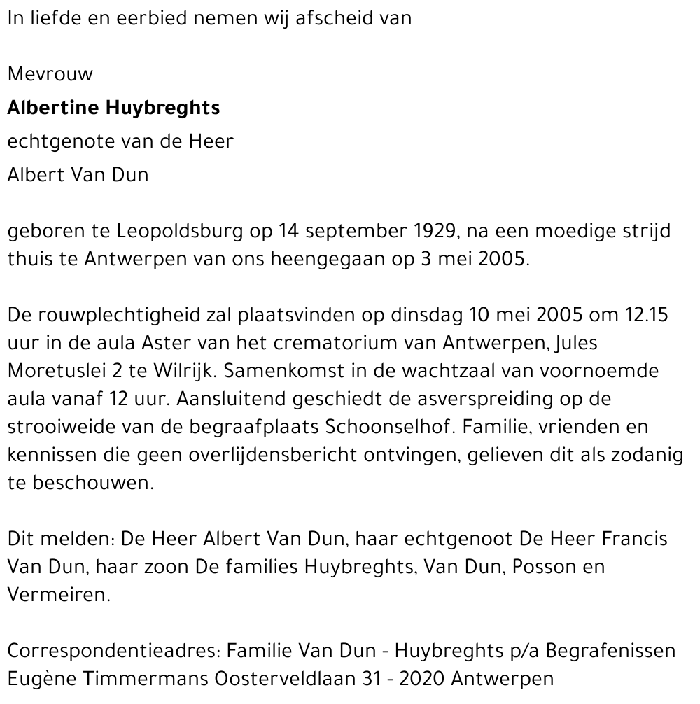 Albertine Huybreghts