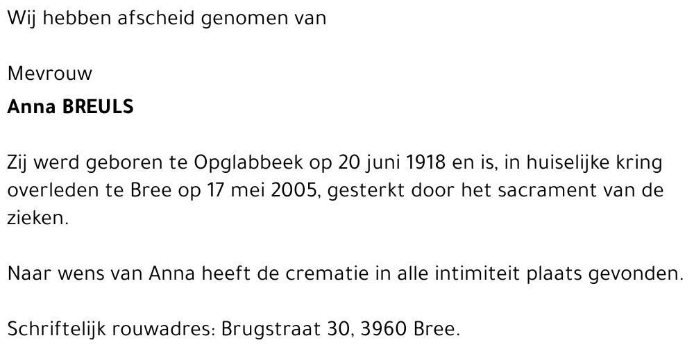 Anna BREULS