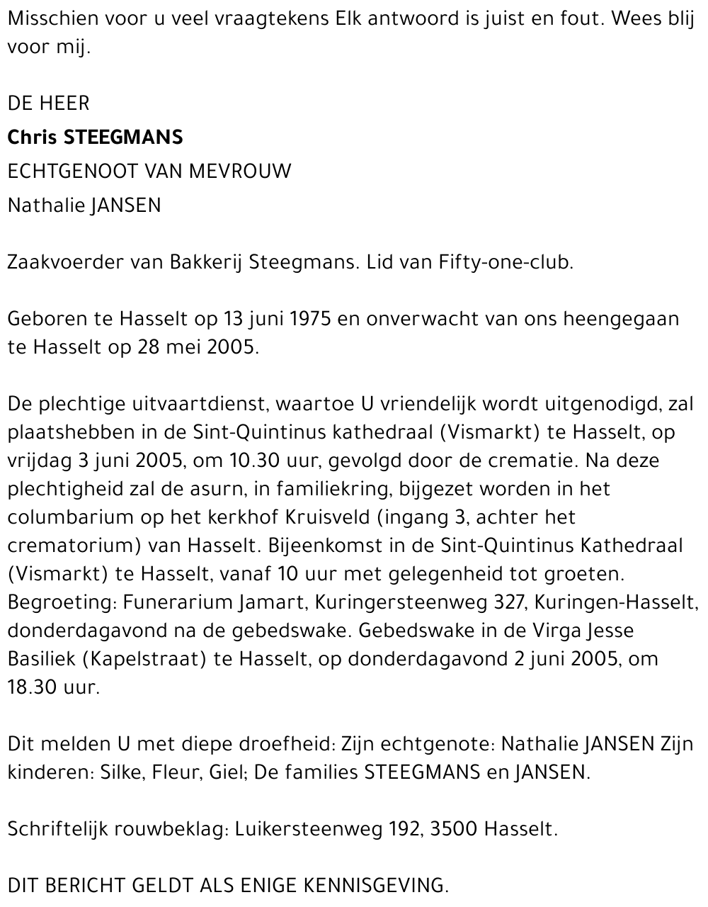 Chris Steegmans