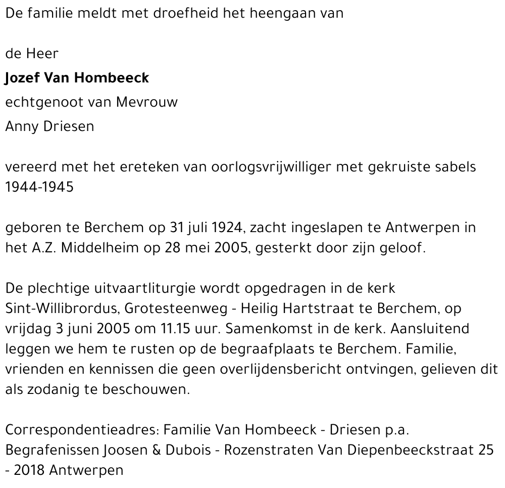 Corneel Van Hombeeck