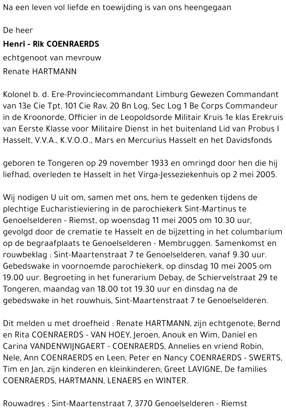 Henri - Rik Coenraerds