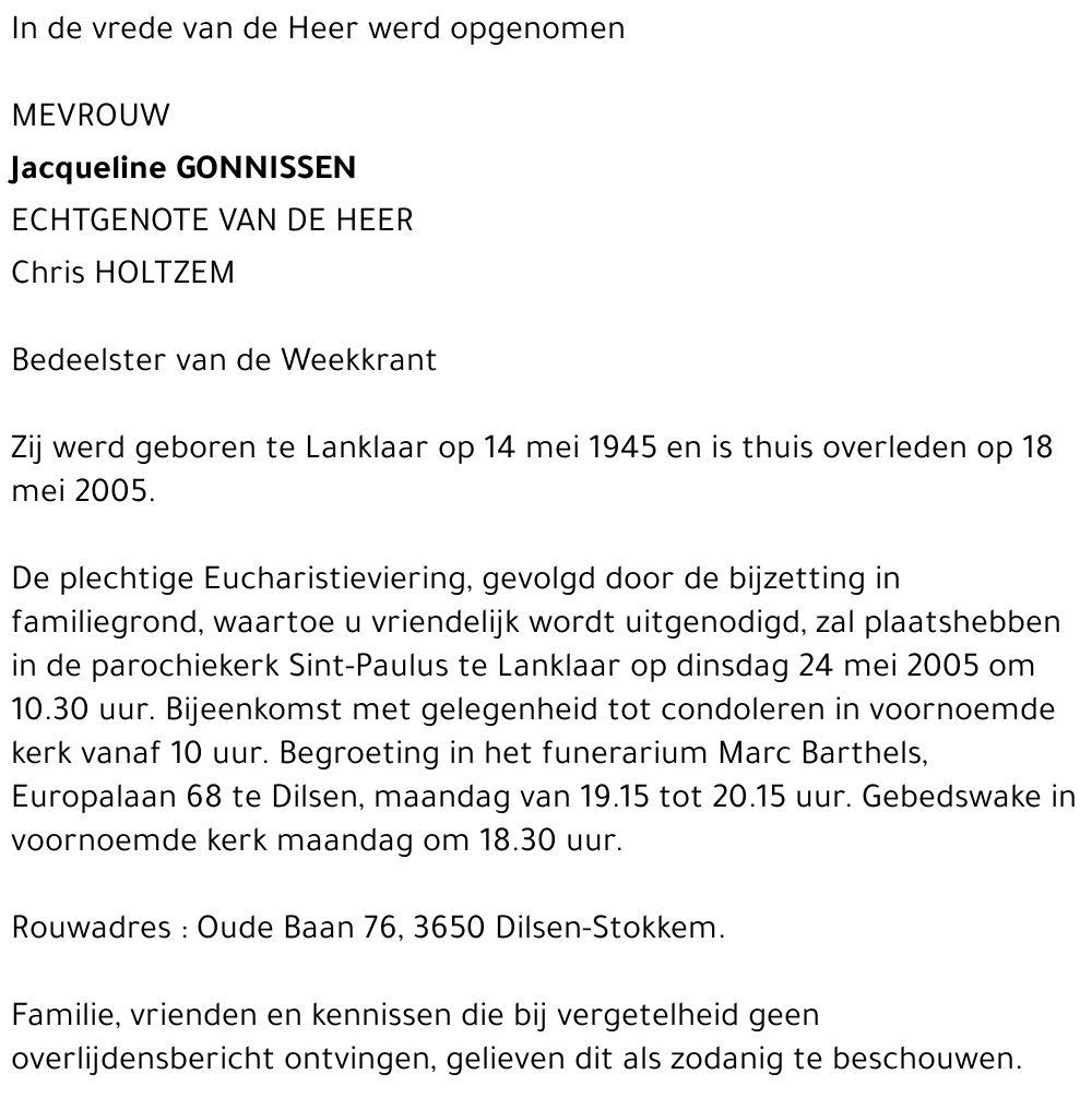 Jacqueline Gonnissen