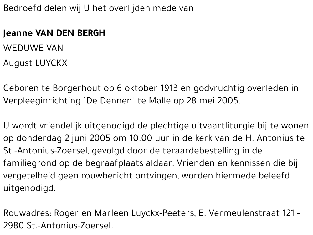 Jeanne Van den Bergh