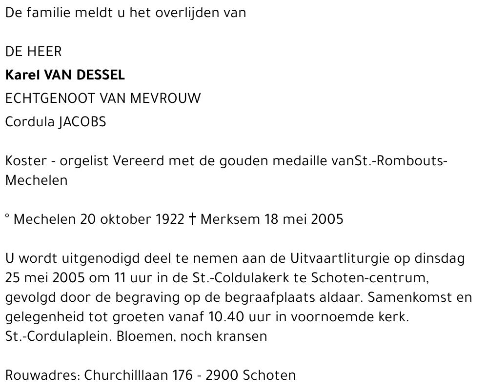 Karel VAN DESSEL