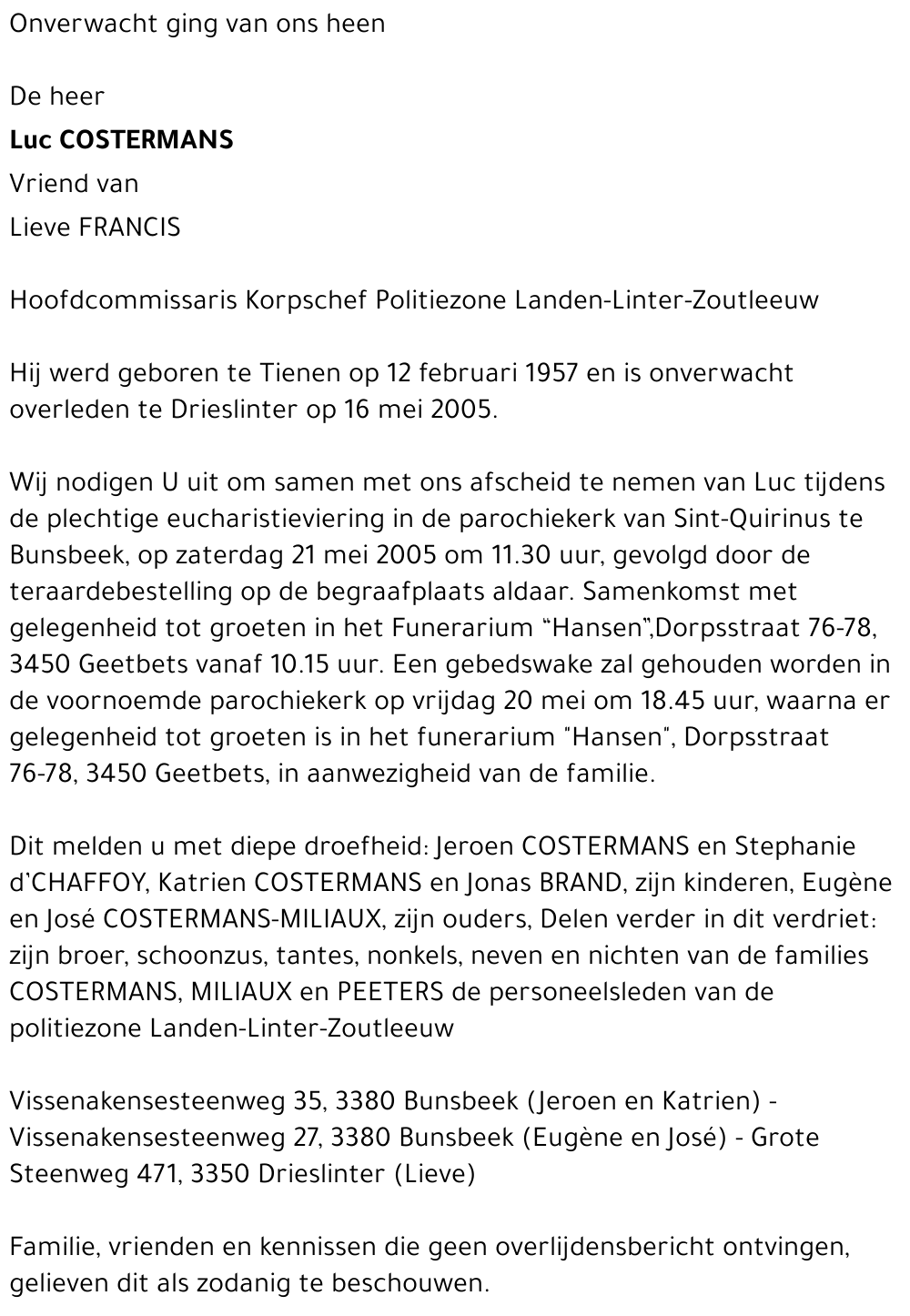 Luc COSTERMANS