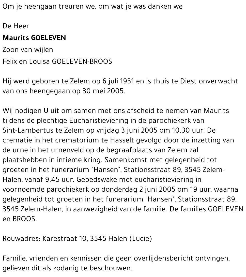 Maurits GOELEVEN