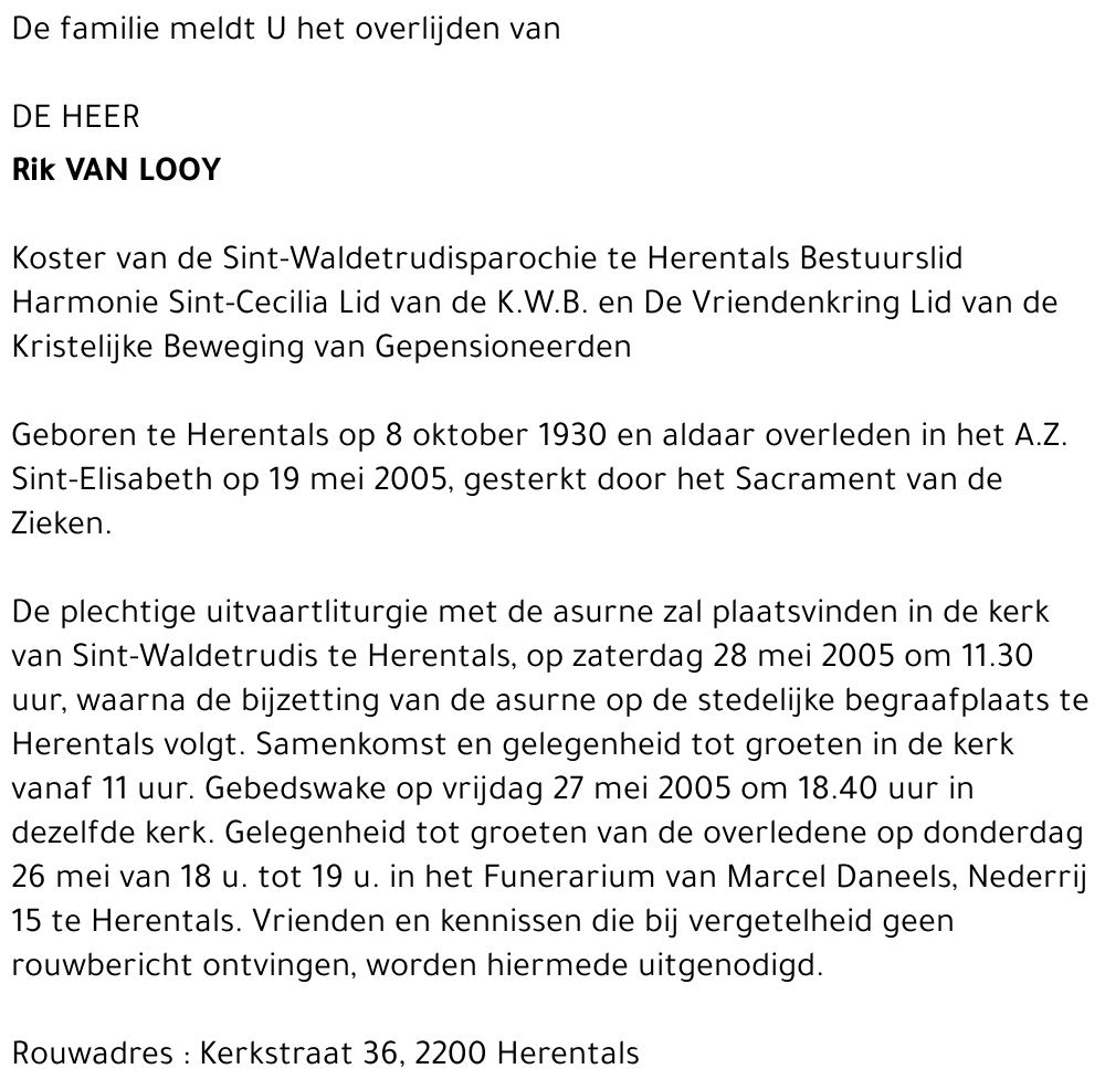 Rik VAN LOOY