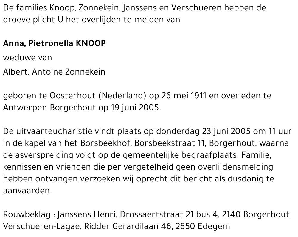 Anna Pietronella Knoop