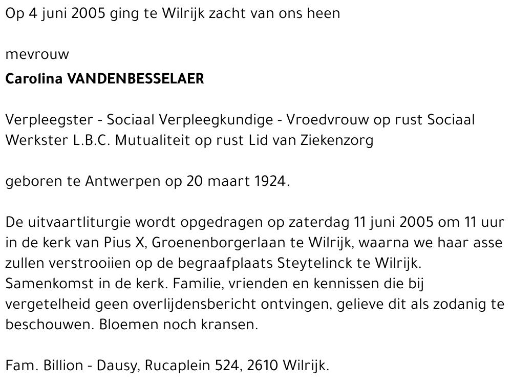 Carolina Vandenbesselaer