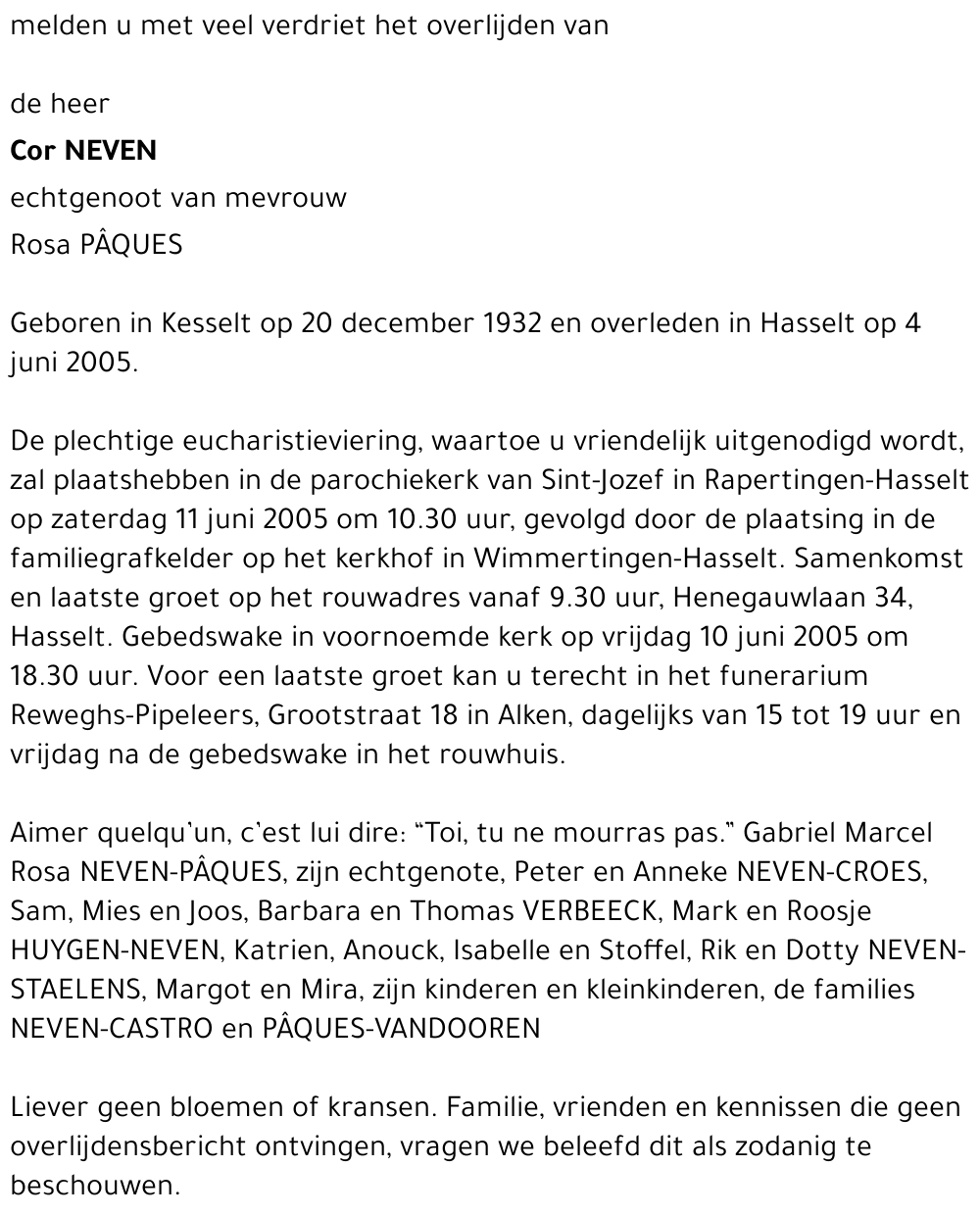 Cor Neven