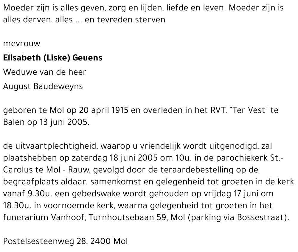 Elisabeth (Liske) Geuens