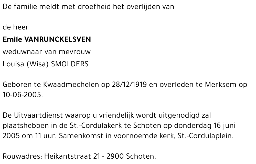 Emile Vankrunckelsven