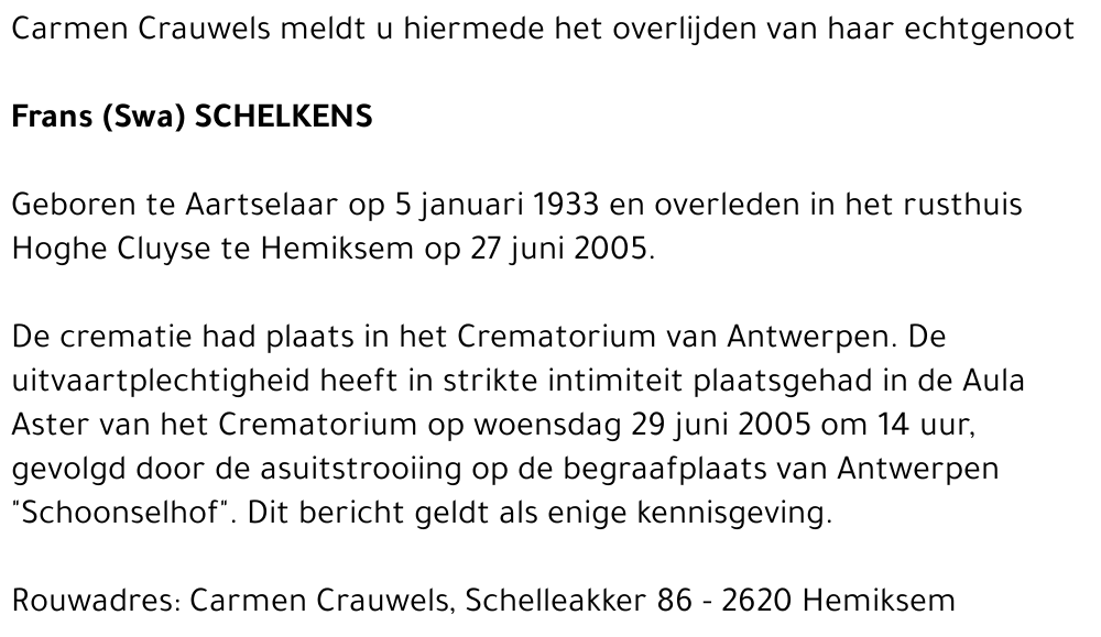 Frans (Swa) SCHELKENS