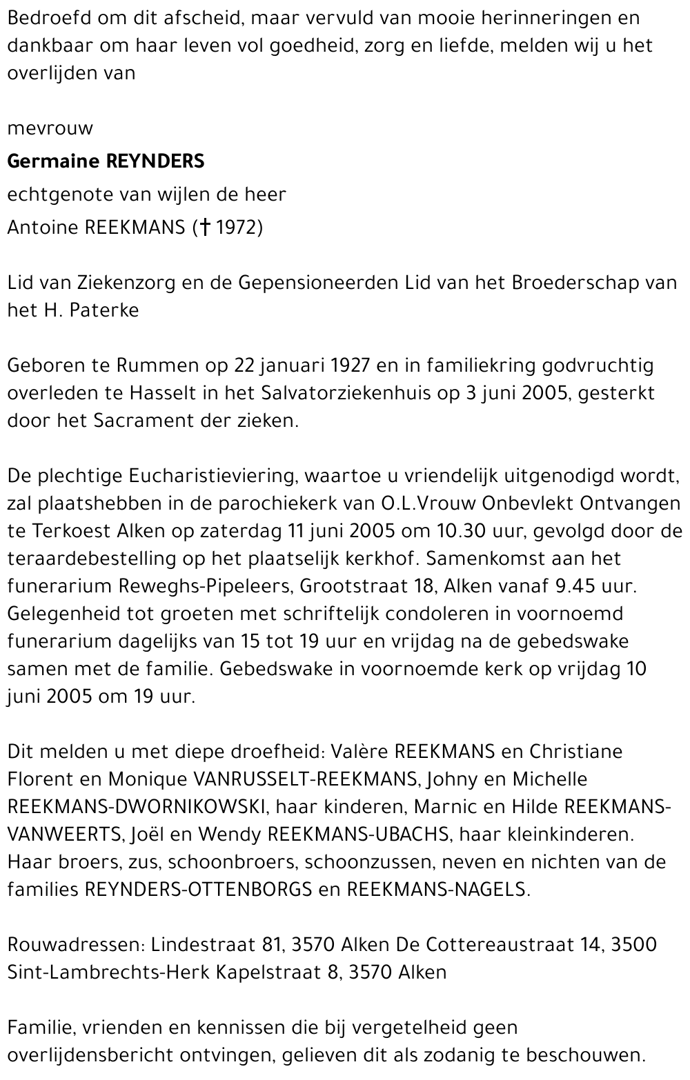 Germaine Reynders