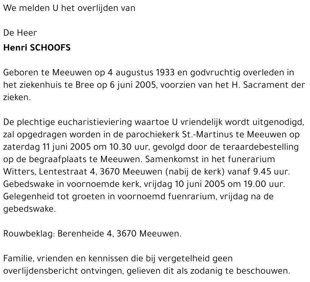 Henri SCHOOFS