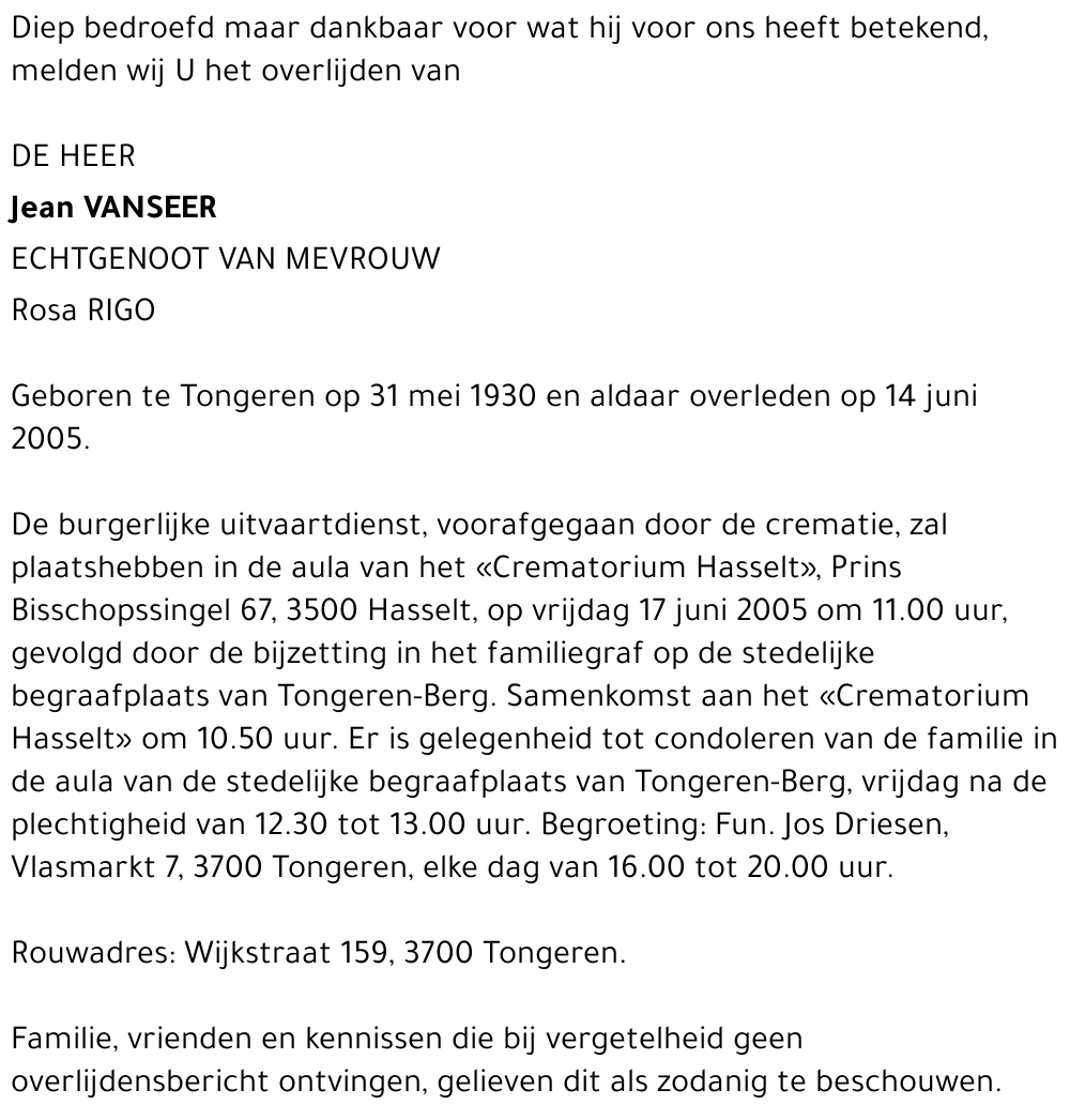 Jean Vanseer