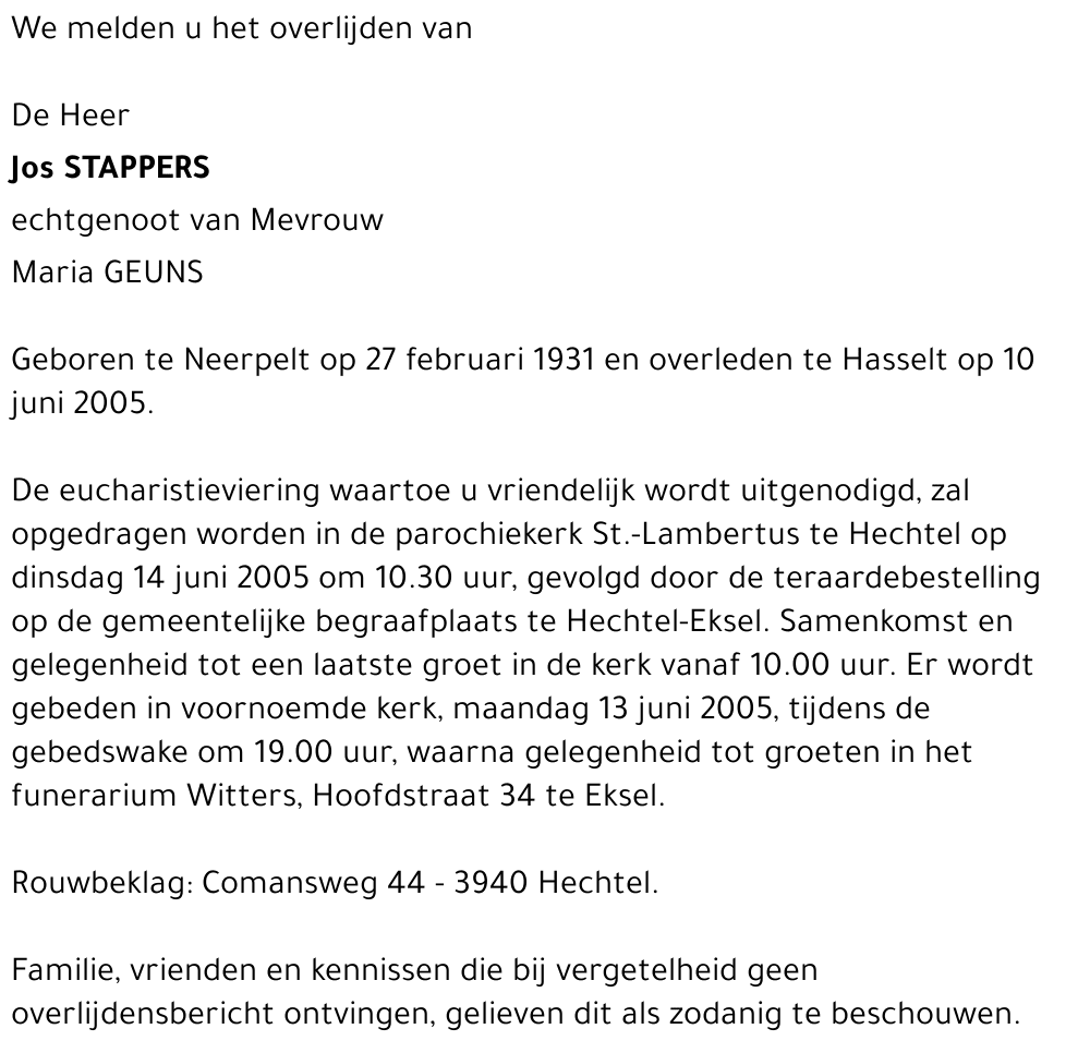 Jos STAPPERS