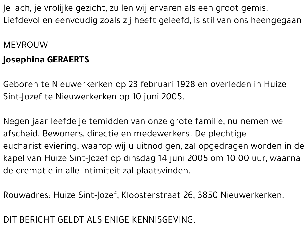 Josephina Geraerts