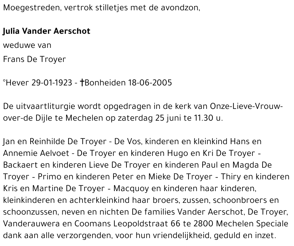 Julia Vander Aerschot