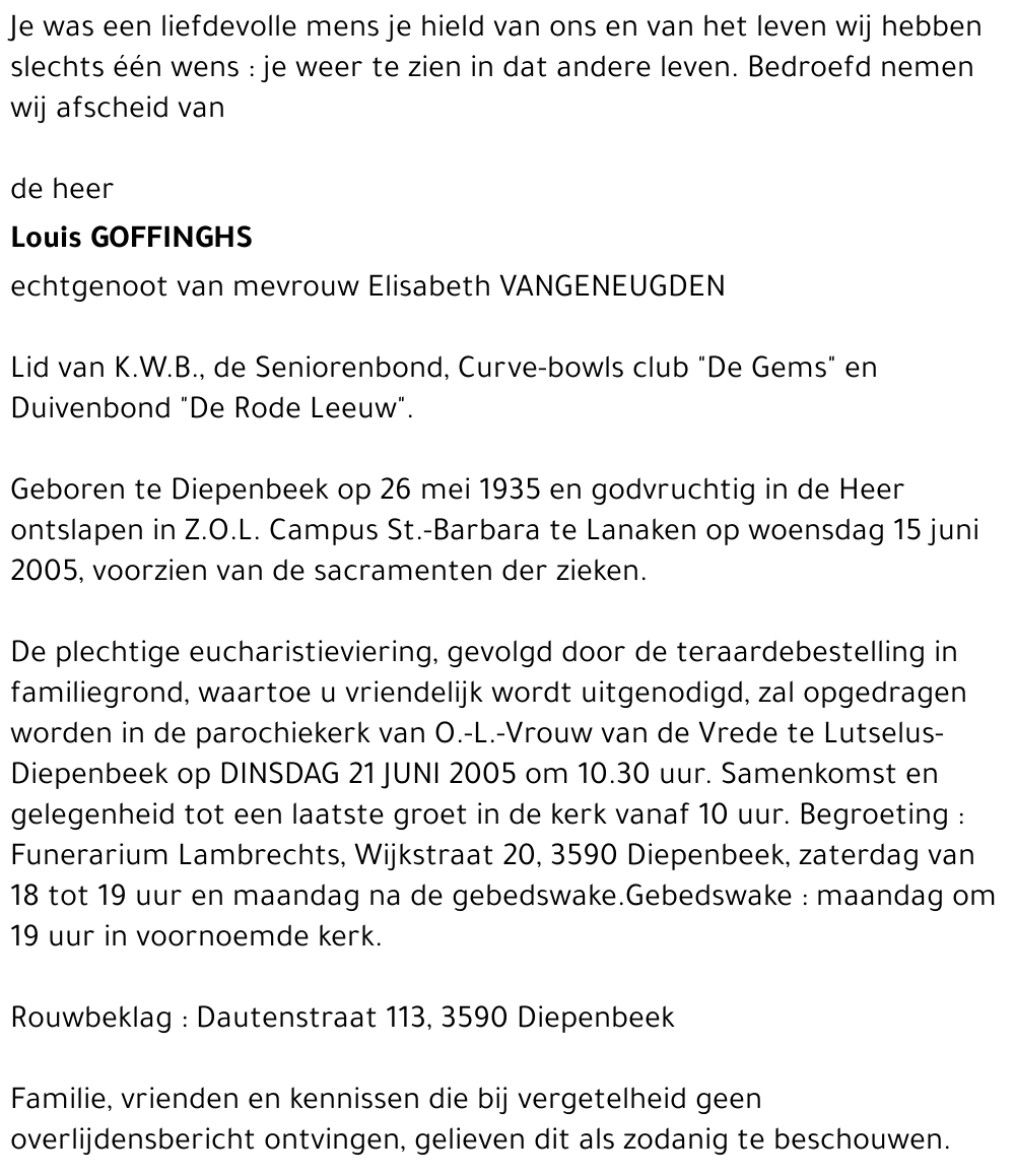 Louis GOFFINGHS