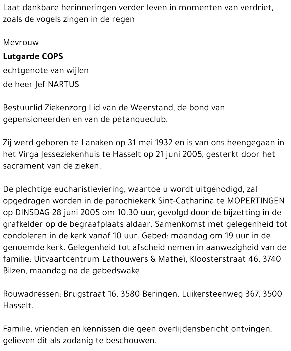 Lutgarde COPS