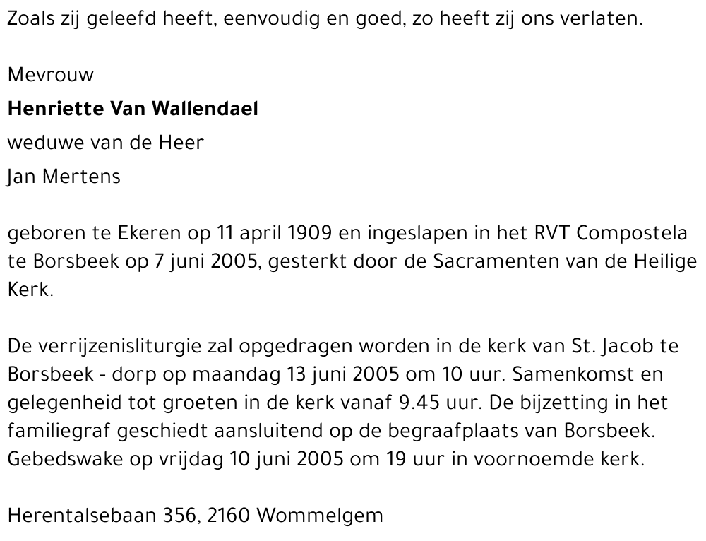 Maria Van Wallendael