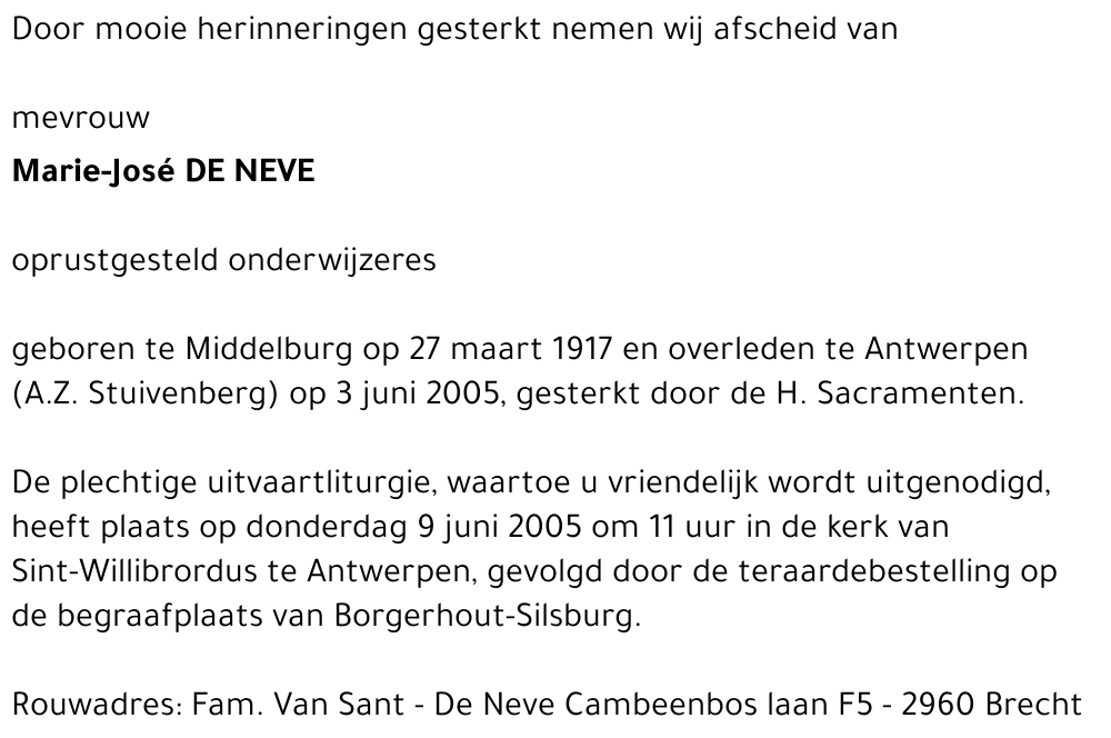 Marie-Josée De Neve