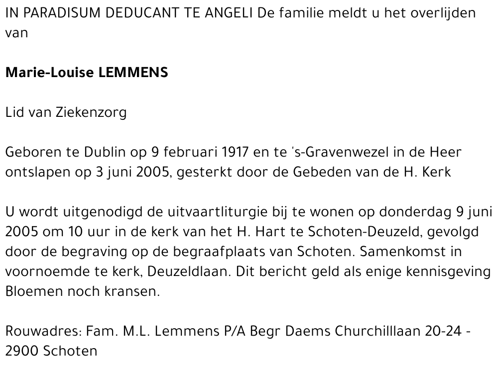 Marie-Louise LEMMENS