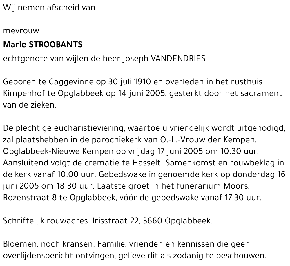 Marie Stroobants