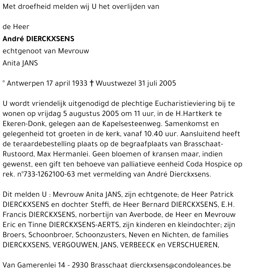 André DIERCKXSENS