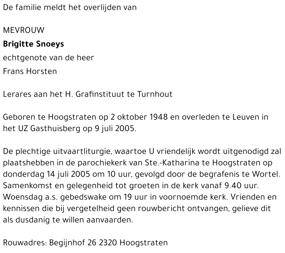Brigitte Snoeys