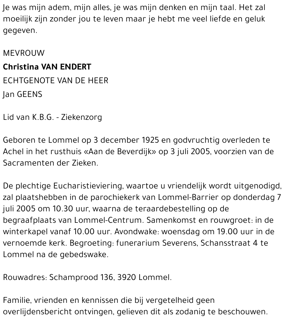 Christina Van Endert