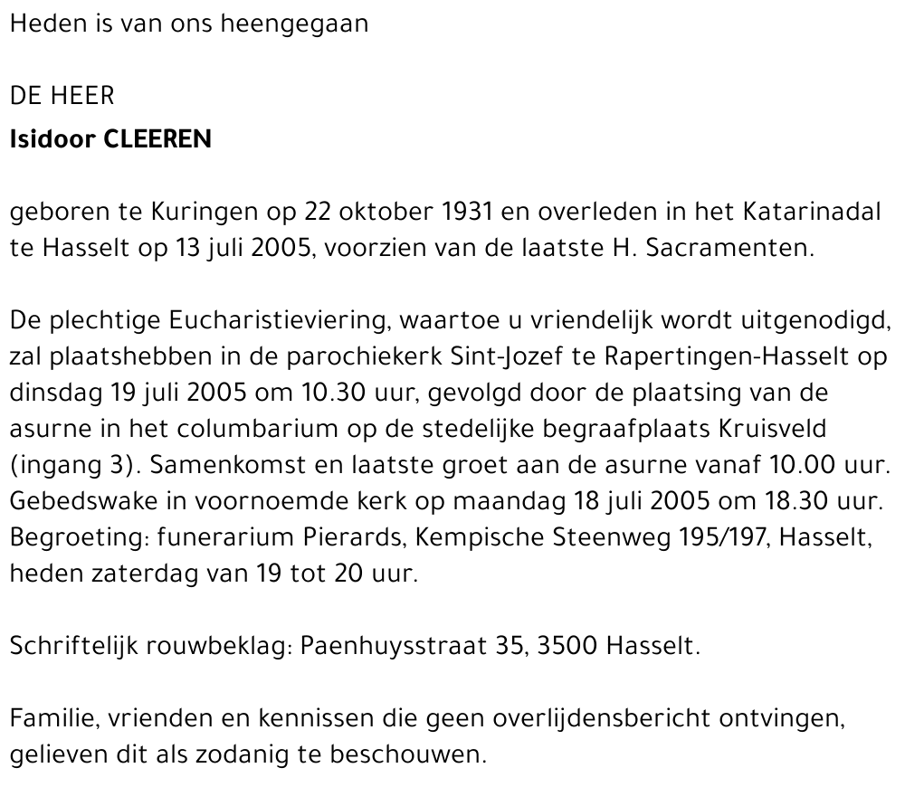 Isidoor Cleeren