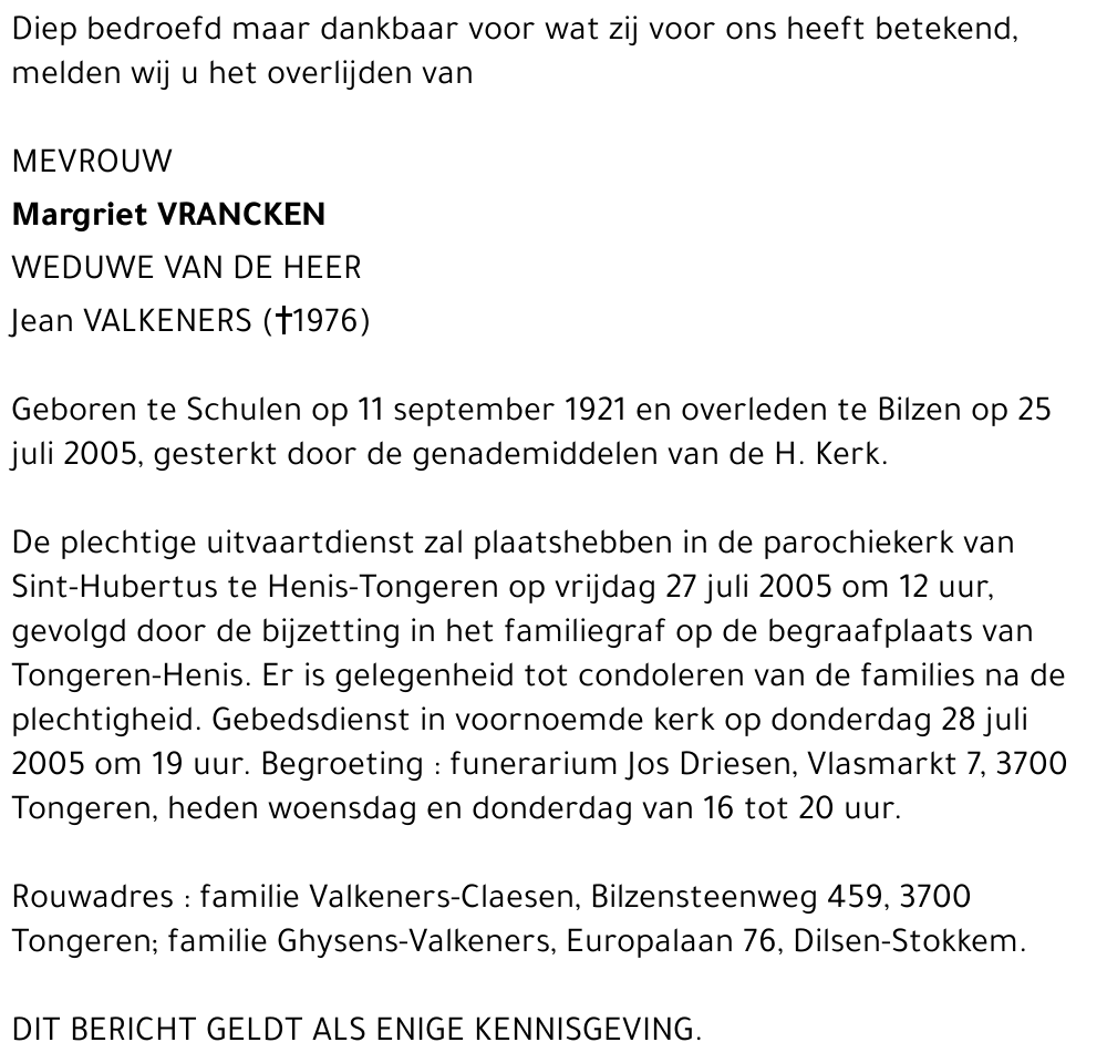 Margriet Vrancken