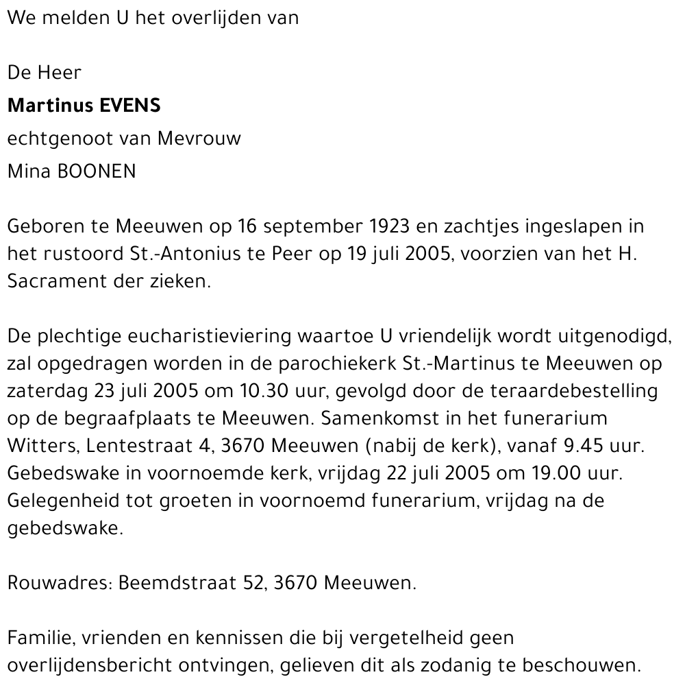 Martinus EVENS