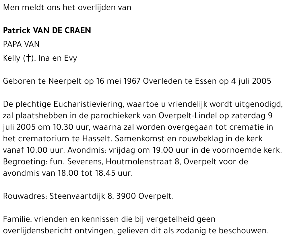 Patrick Van De Craen