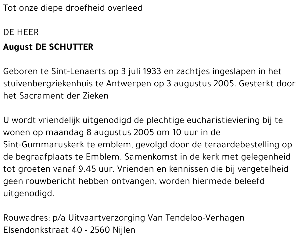 August De Schutter