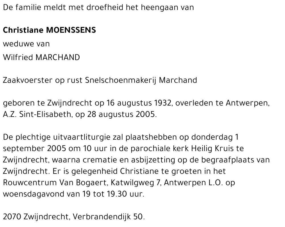 CHRISTIANE MOENSSENS