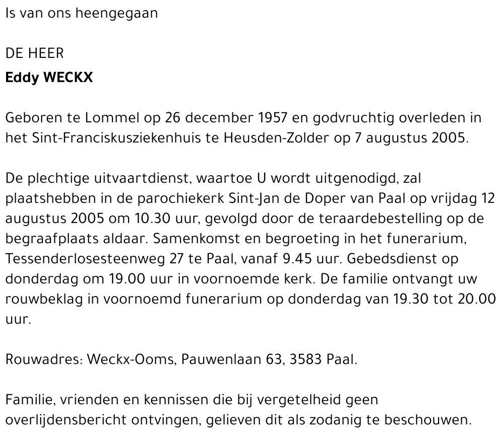 Eddy Weckx