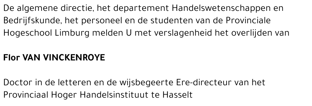 Flor Van Vinckenroye