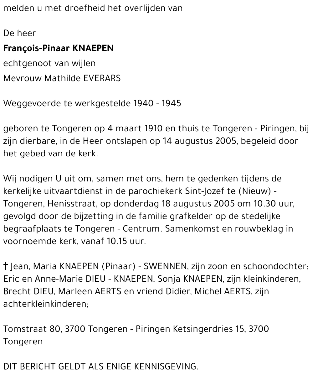 François-Pinaar KNAEPEN