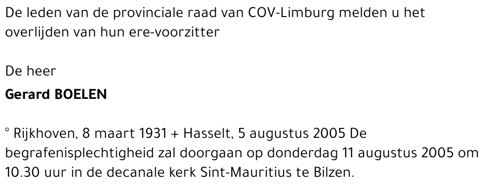 Gerard BOELEN