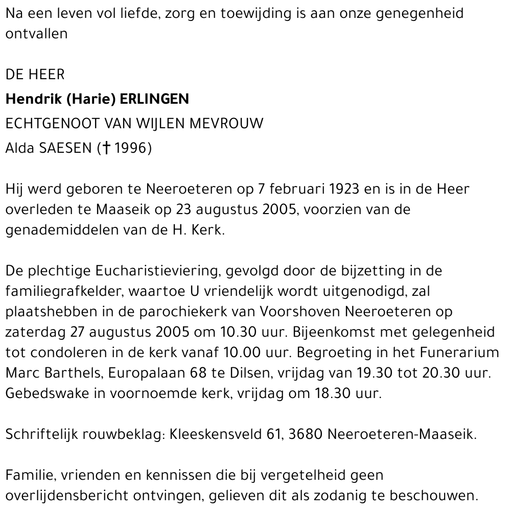 Hendrik (Harie) Erlingen