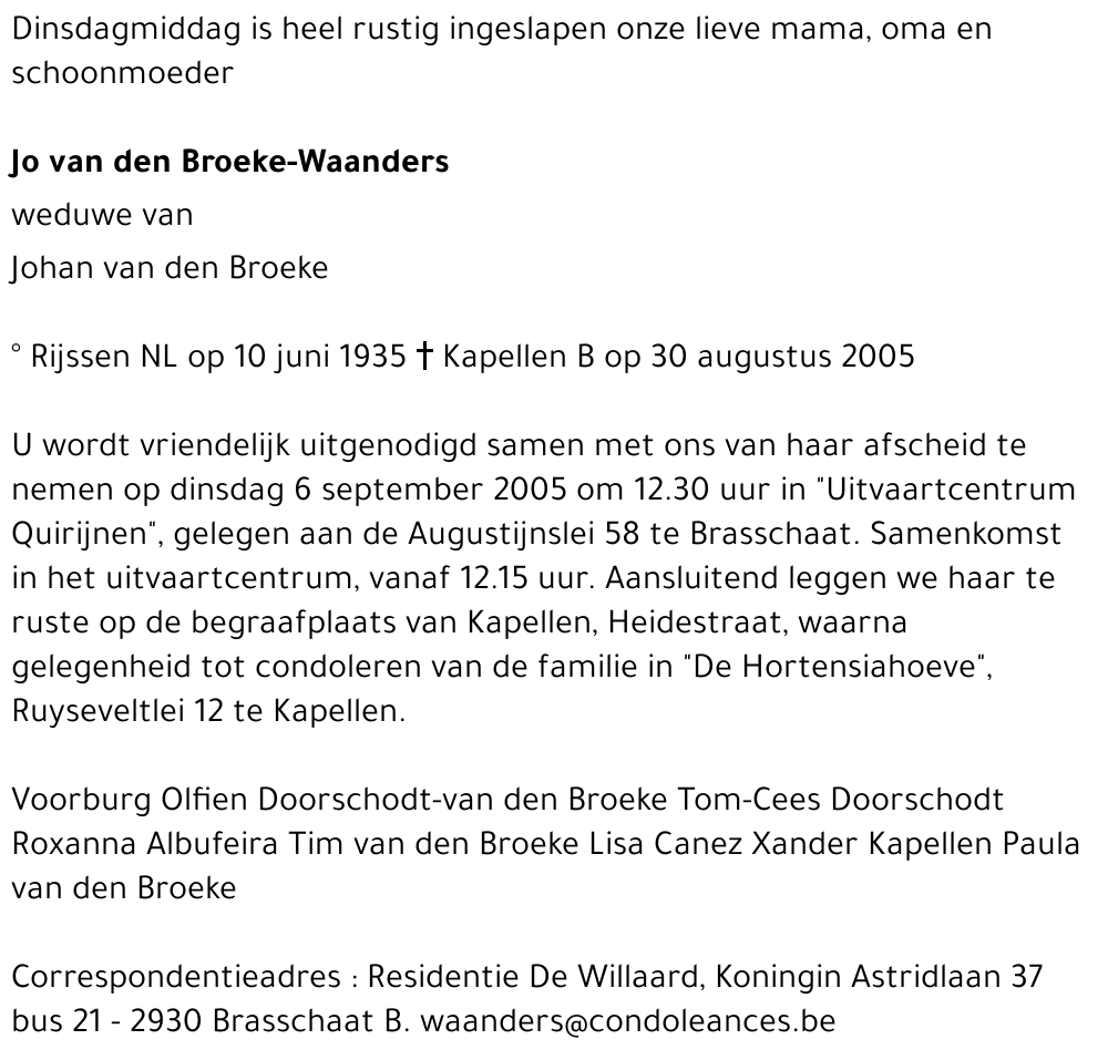 Jo van den Broek-Waanders