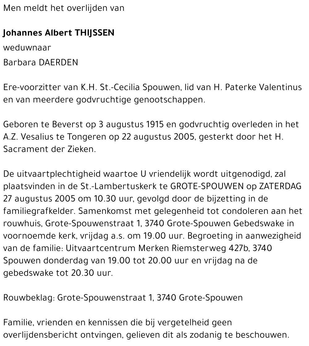 Johannes Albert Thijssen