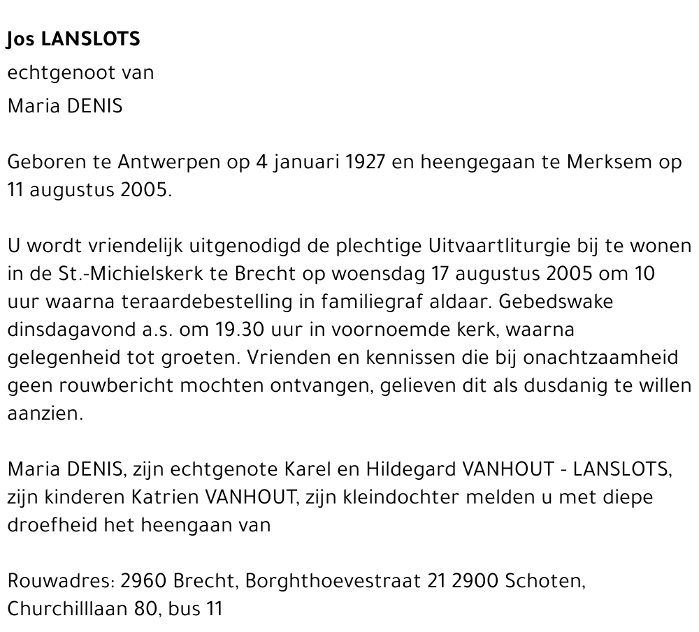 JOS LANSLOTS