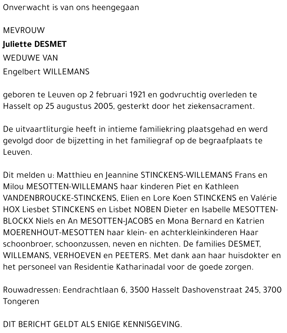 Juliette Desmet (3 kolommen)