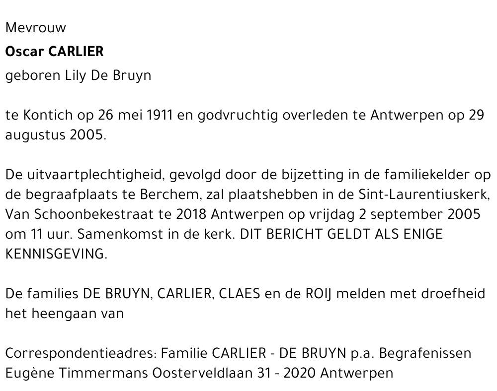 Lily De Bruyn