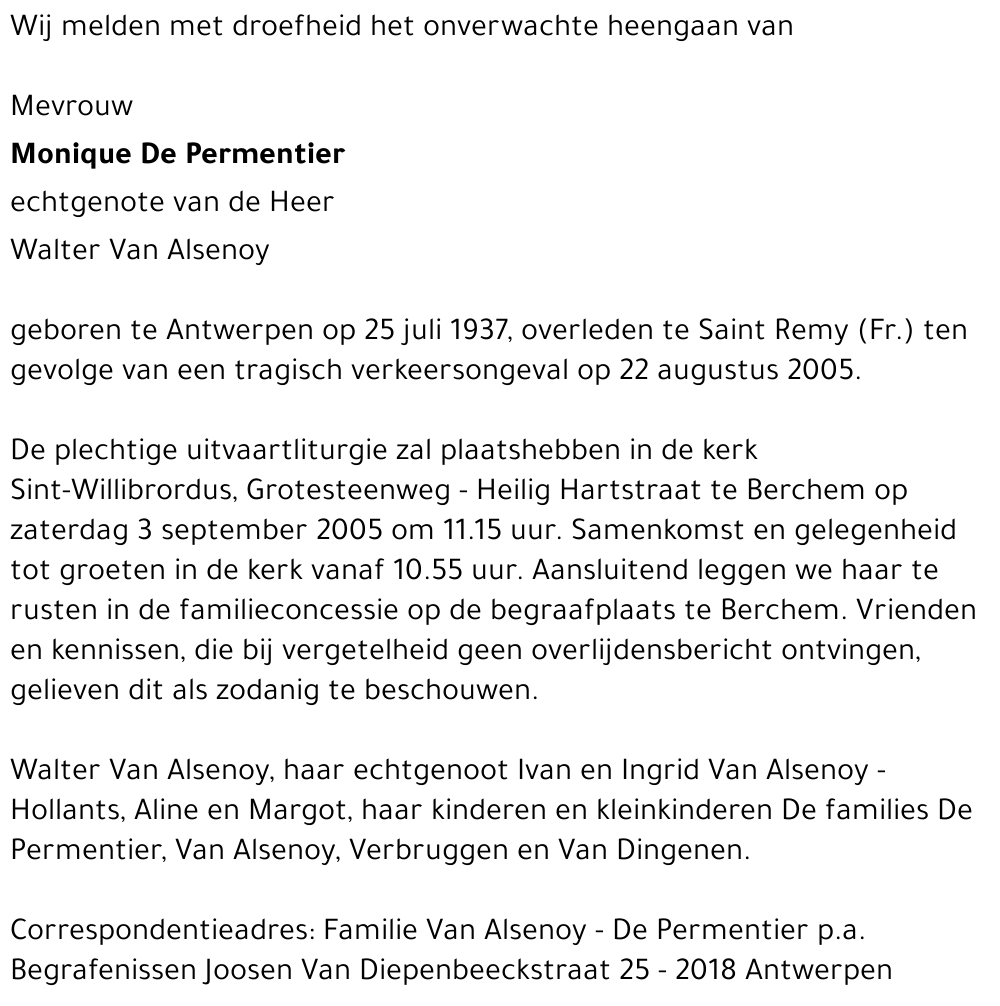 Monique De Permentier