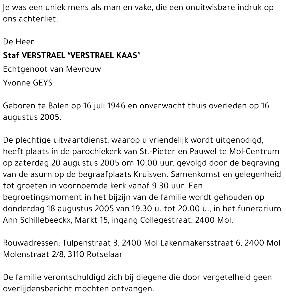 Staf Verstrael